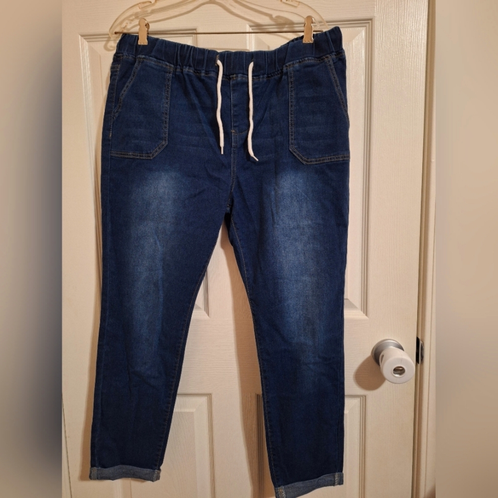 Drawstring jeans